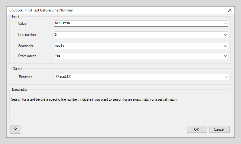 Find Text Before Line Number