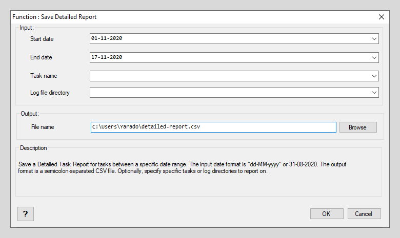 Save Detailed Report