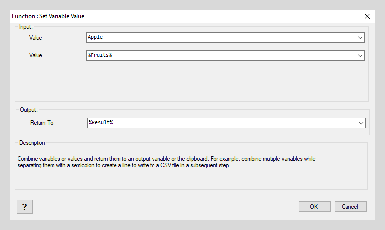 Set Variable Value Yarado Documentation