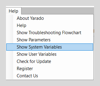 System Variables